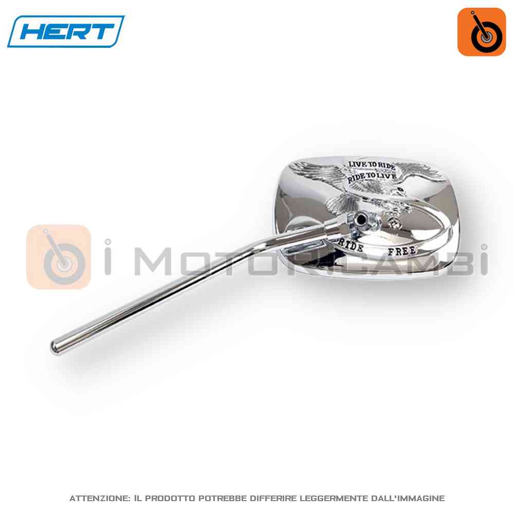 Specchietto HERT cromato SX moto - iMotoRicambi